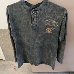 Anvil Vintage Wash Long Sleeve Shirt - Black